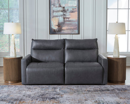 ModZ 2-Piece Power Reclining Sectional Loveseat Blue