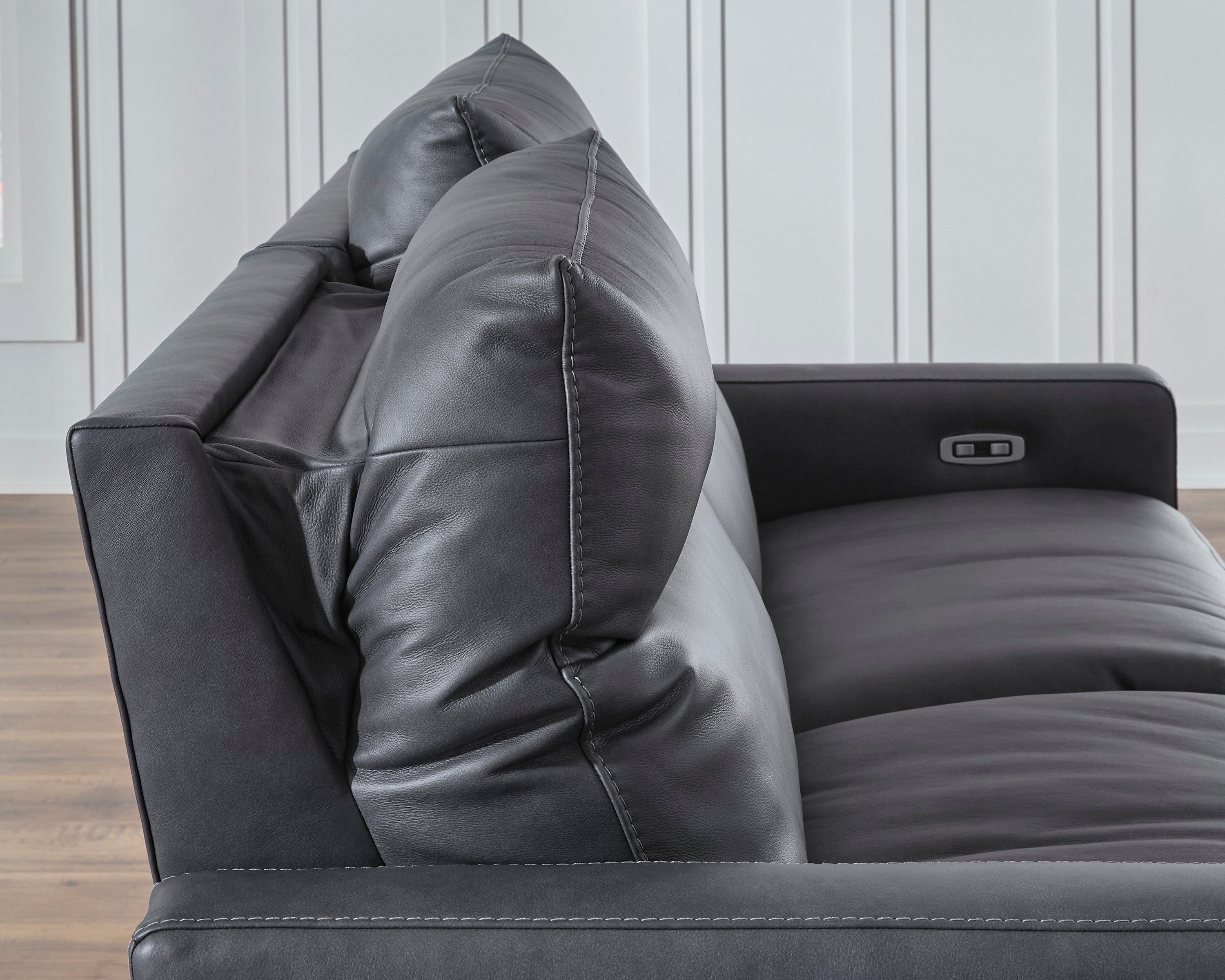 ModZ 7-Piece Power Reclining Sectional with Audio Consoles – John