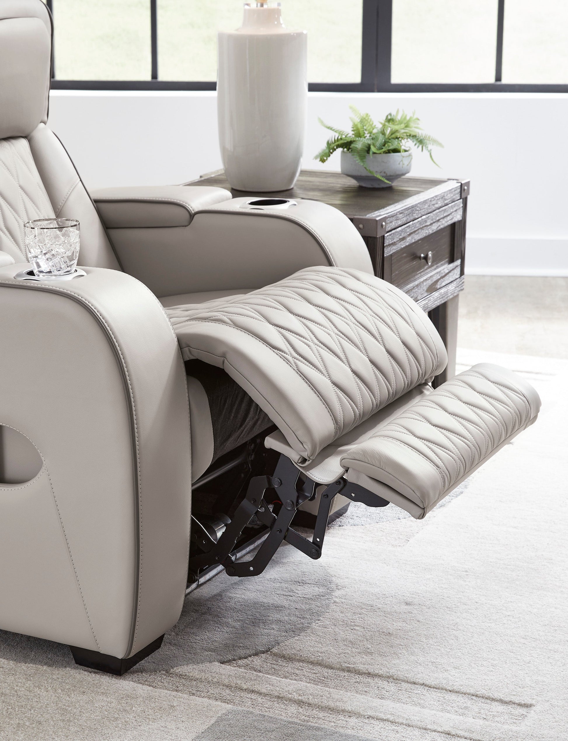 Boyington Power Reclining Console Loveseat with Adjustable Headrest