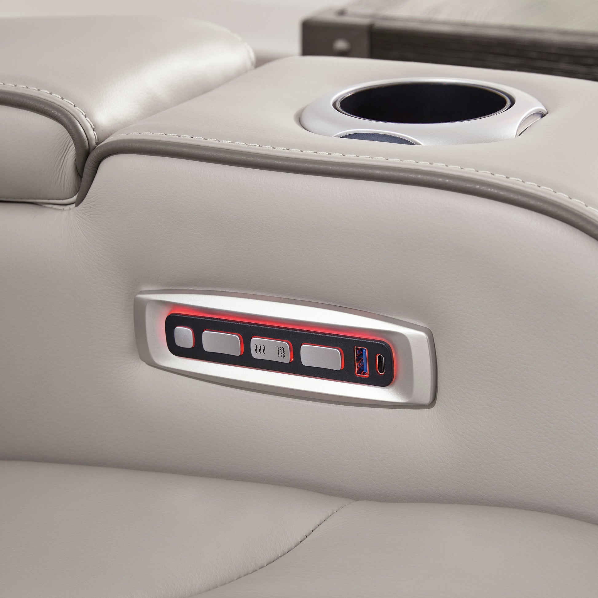 Boyington Power Reclining Console Loveseat with Adjustable Headrest