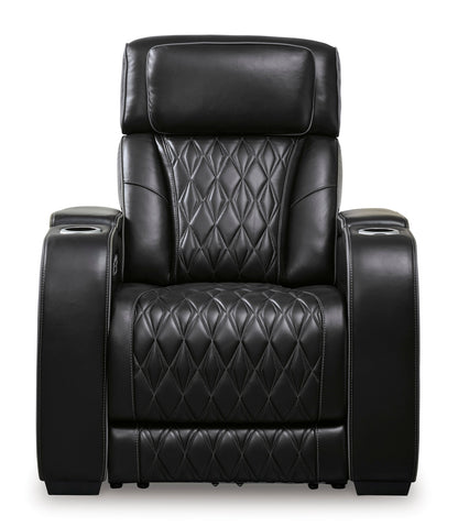 Boyington Power Recliner with Adjustable Headrest Black