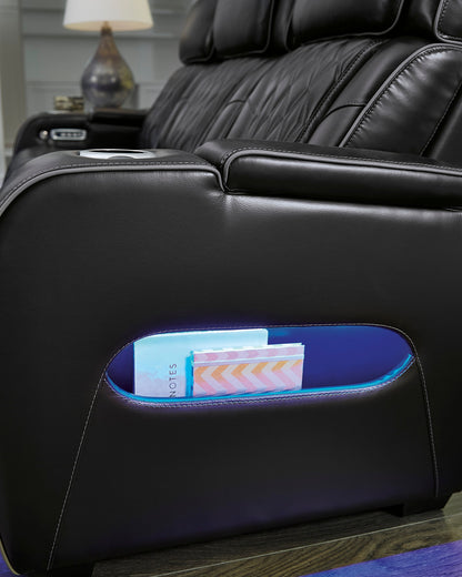 Boyington Power Reclining Console Loveseat with Adjustable Headrest