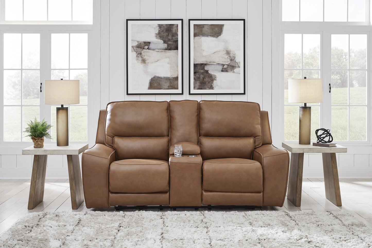 Silverbrooke Power Reclining Console Loveseat