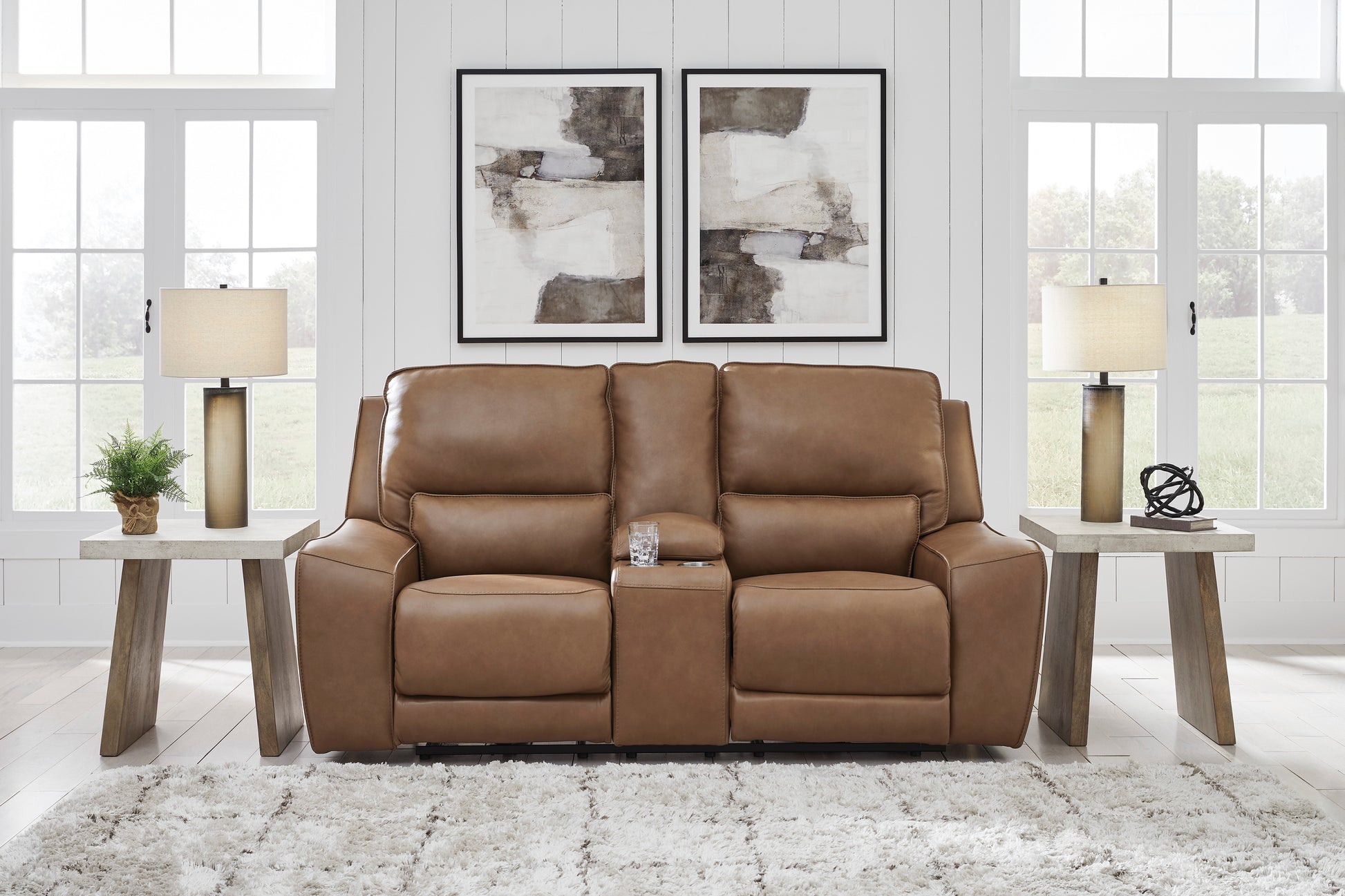 Silverbrooke Power Reclining Console Loveseat