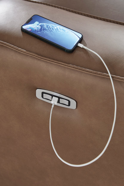 Silverbrooke Power Reclining Console Loveseat