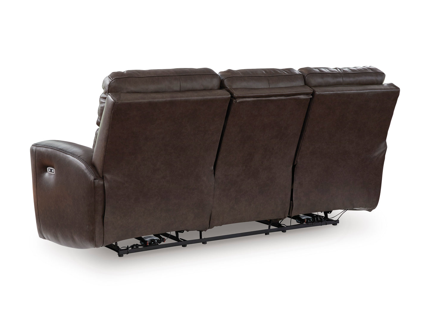 Beadel Leather Power Reclining Sofa with Drop Down Table