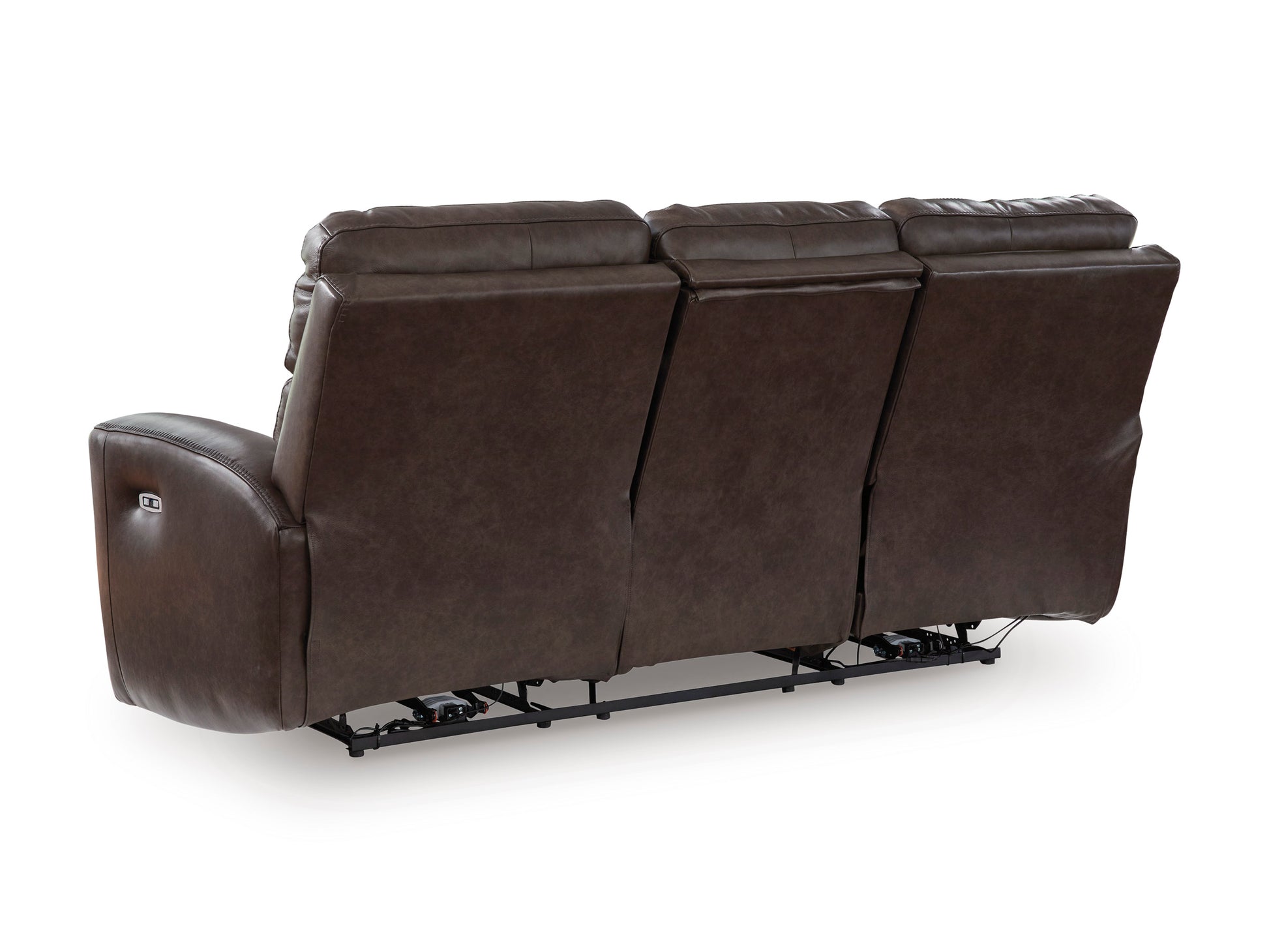 Beadel Leather Power Reclining Sofa with Drop Down Table