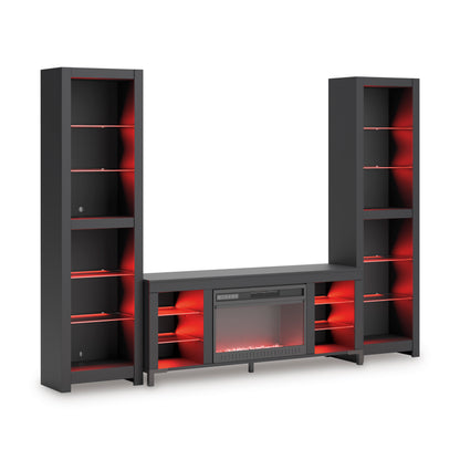 Ashley Cayberry 3-Piece Entertainment Center With Electric Fireplace