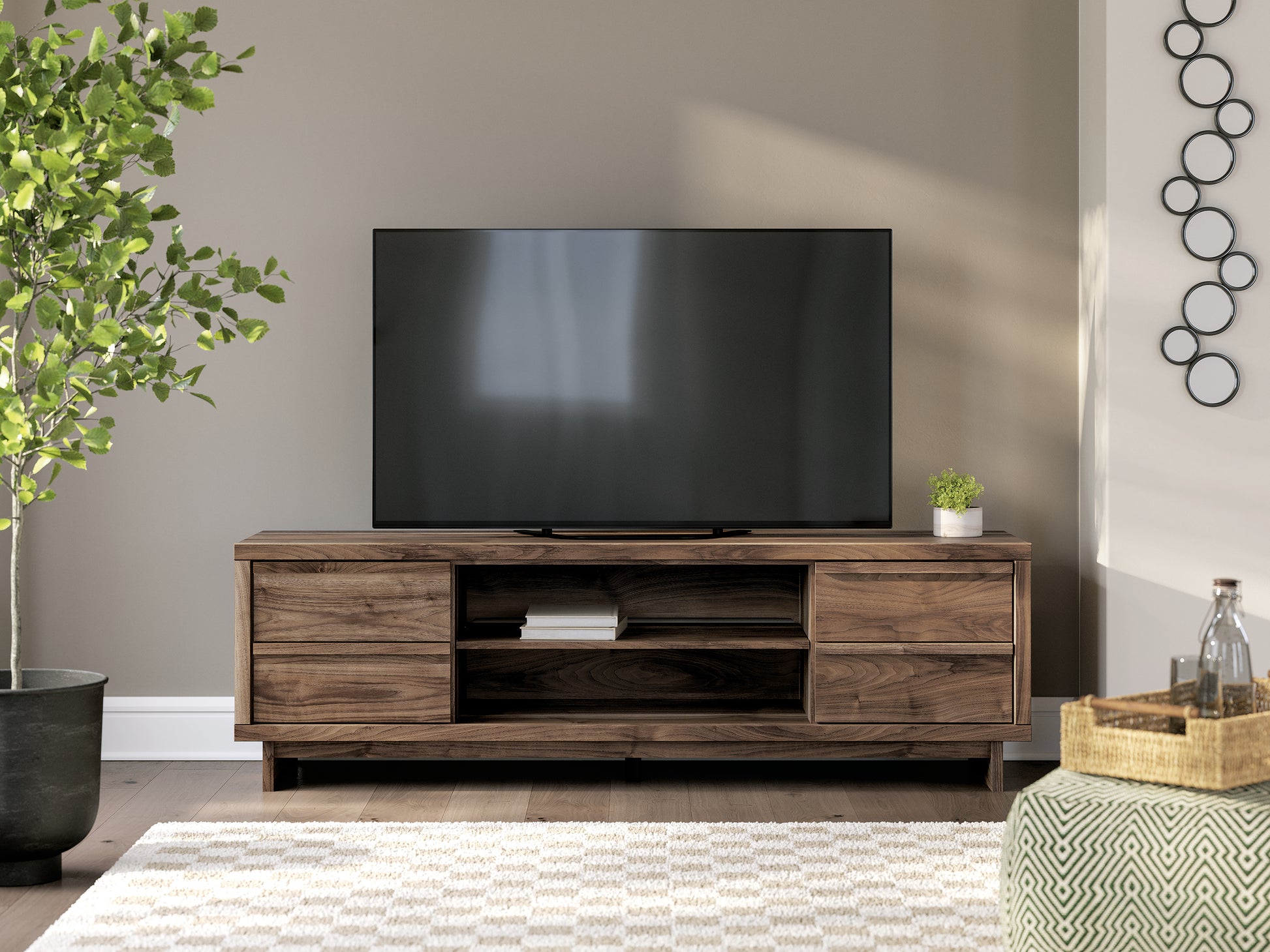 Zadilyn 72" TV Stand with Fireplace Option