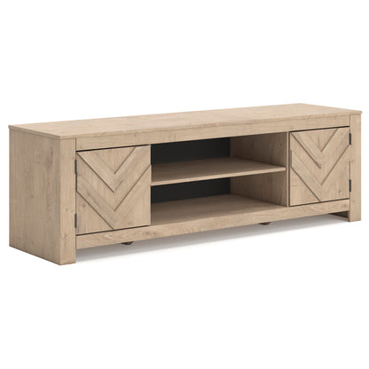 Cayboni Large TV Stand with Fireplace Option