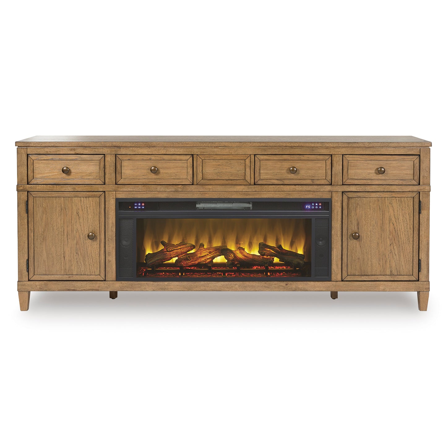 Sharlance 81" TV Stand with Electric Log Fireplace