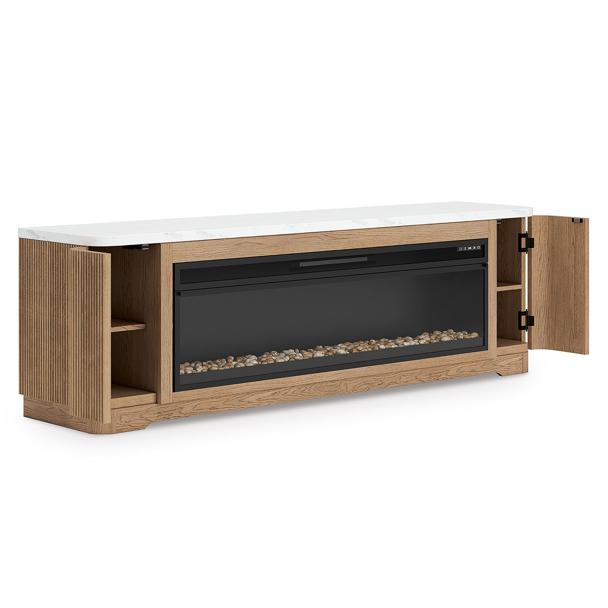 Camdill 80" TV Stand with Electric Fireplace