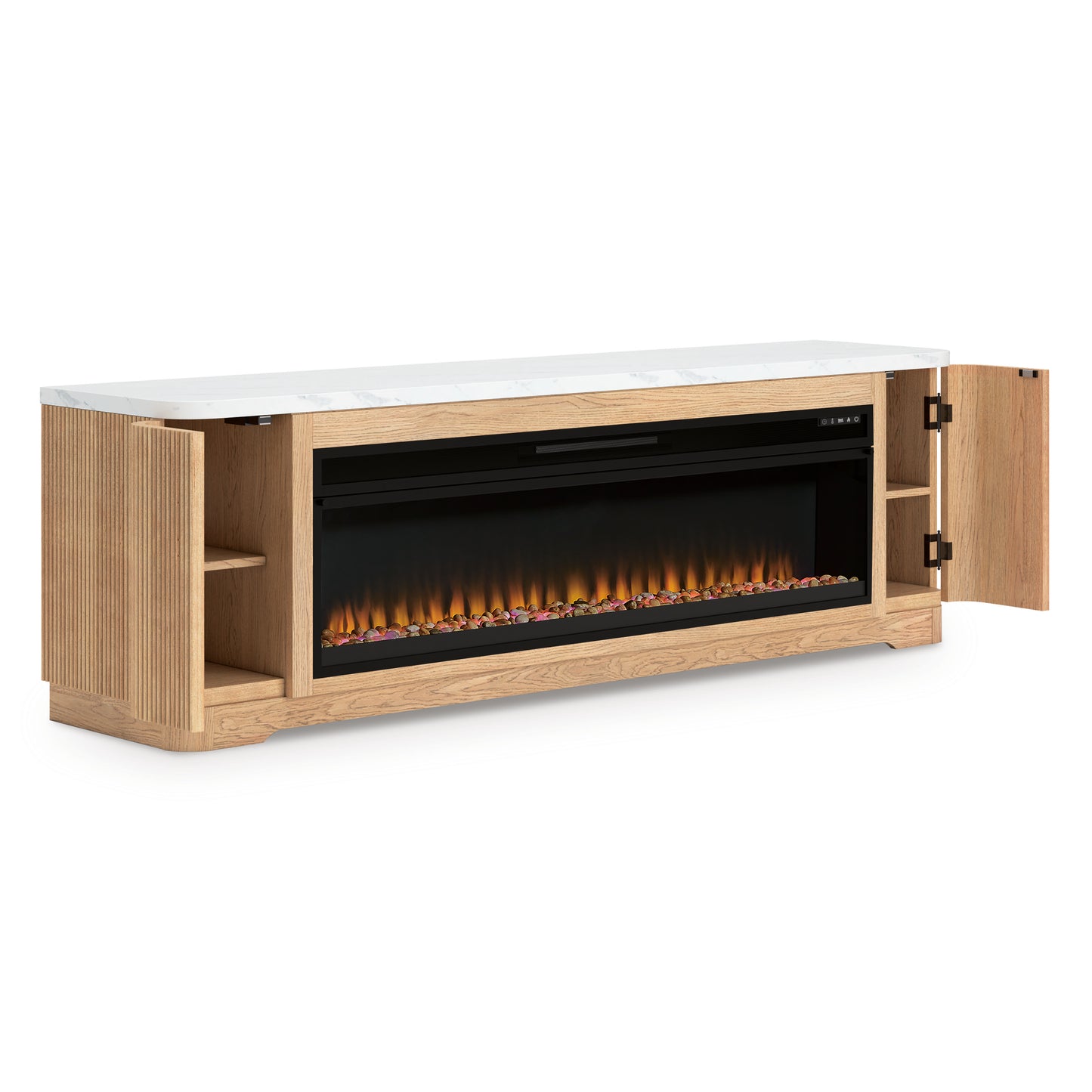 Camdill 80" TV Stand with Electric Fireplace