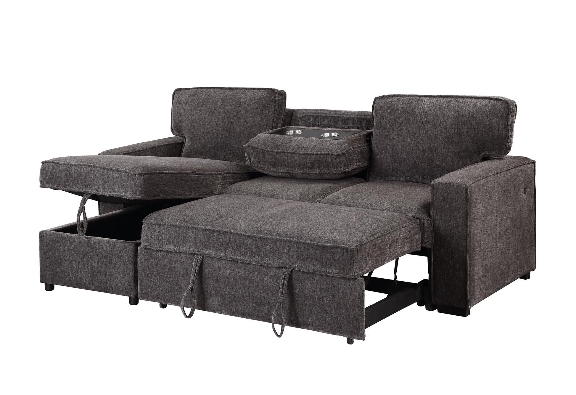 Amir 2-Piece Sectional With Sofa Bed