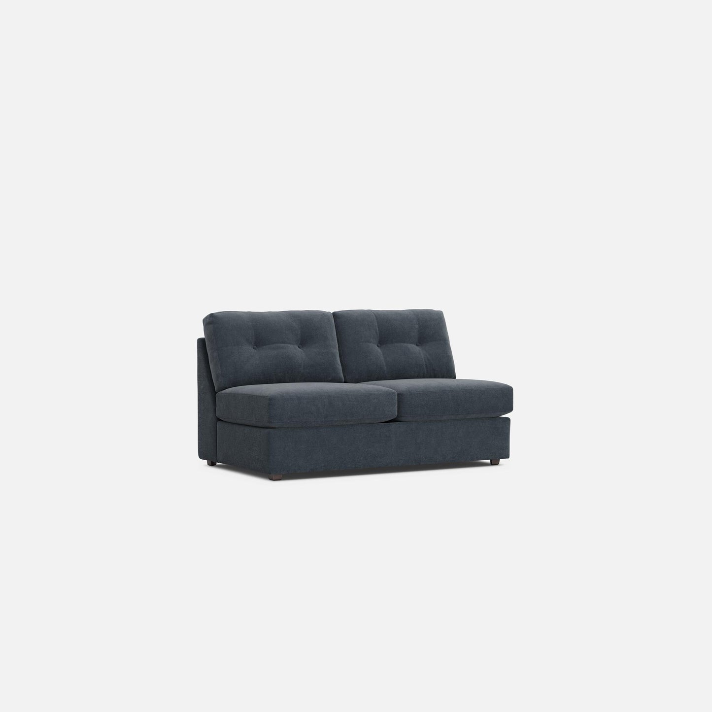 Modular One Armless Full Memory Foam Sleeper Sofa