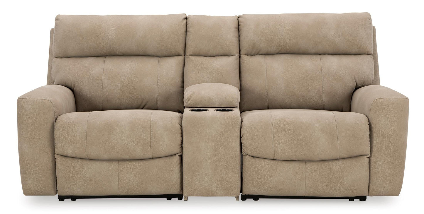 Next-Gen Durapella Power Reclining Console Loveseat