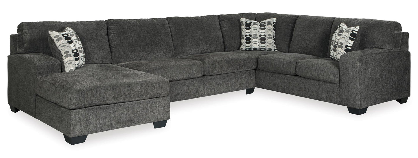 Ballinasloe 3-Piece Smoke Sectional with Chaise