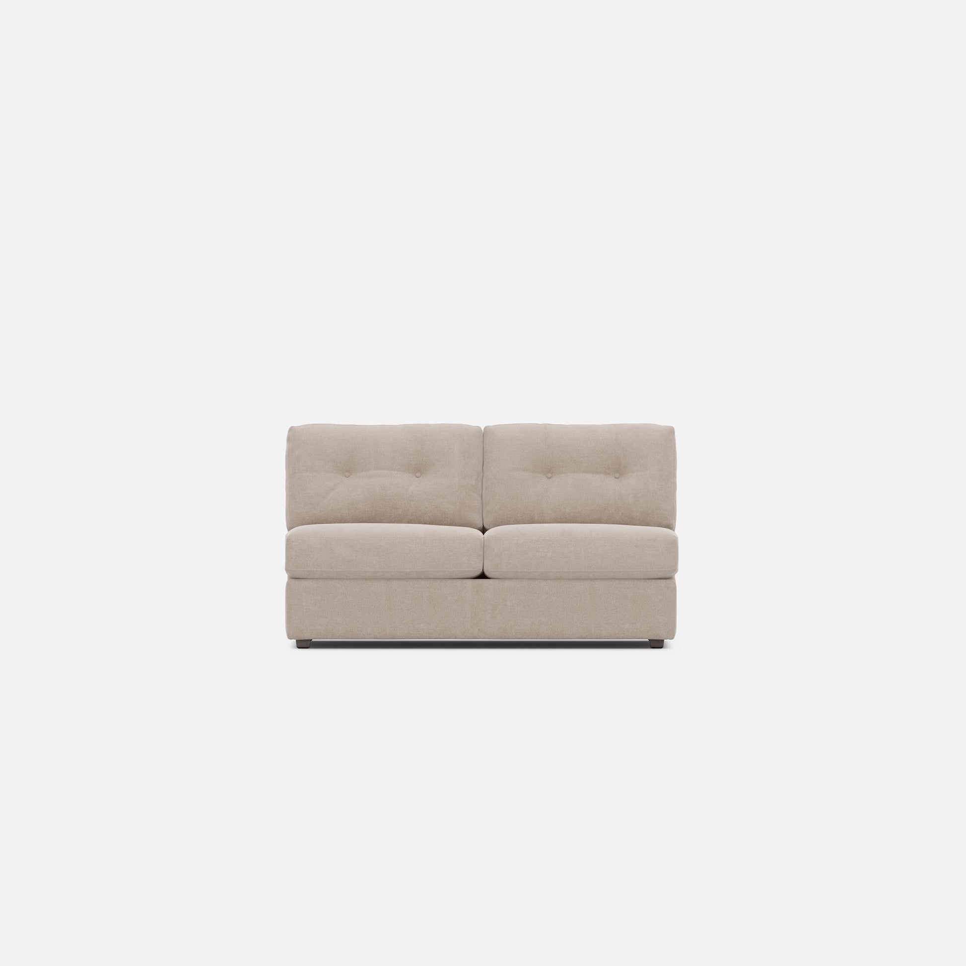 Modular One Armless Full Memory Foam Sleeper Sofa