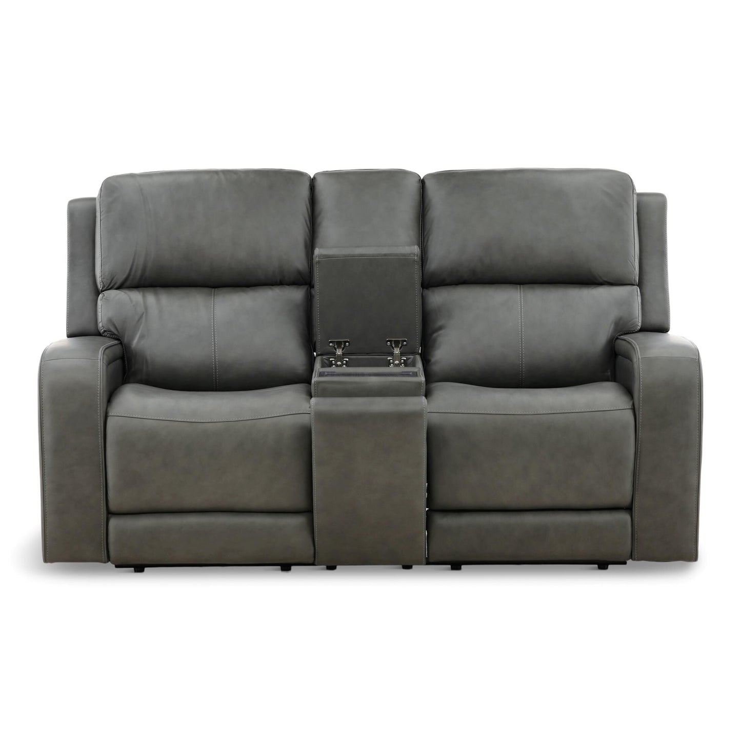 Winslow Leather Power Reclining Console Loveseat