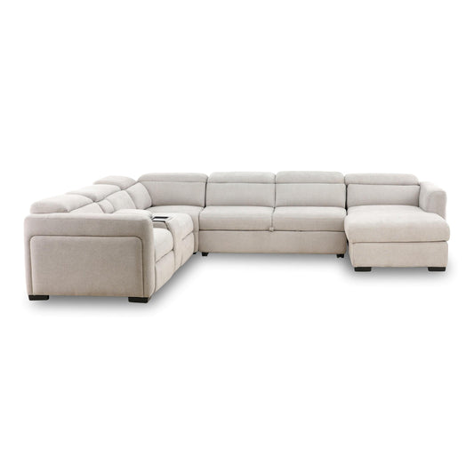 Tuscany 6-Piece Power Reclining Sleeper Sectional With Chaise