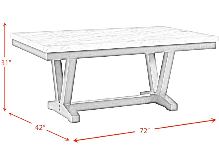 Chloe Faux Marble Dining Table