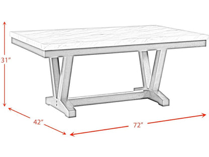 Chloe Faux Marble Dining Table