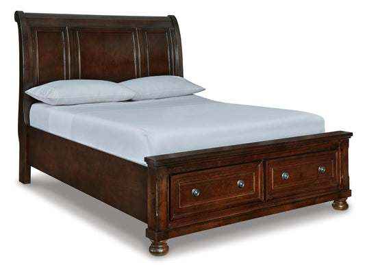 Porter King Sleigh Bed with 2 Storage Drawers