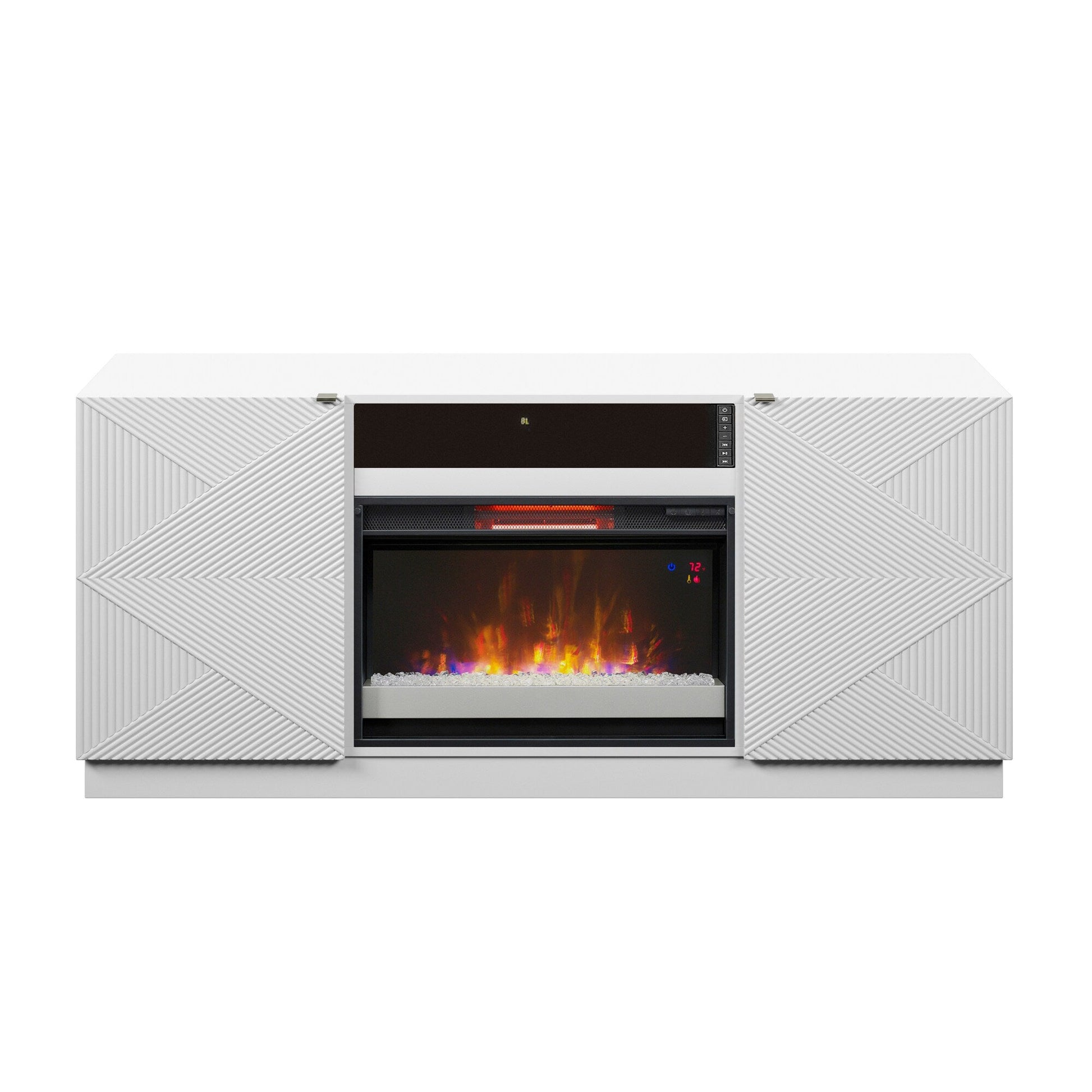 Paxton Media Mantel with Electric Fireplace and Speaker