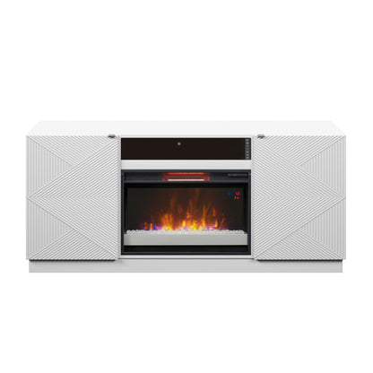 Paxton Media Mantel with Electric Fireplace and Speaker