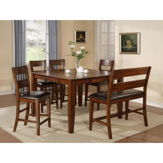 Callie 6-Piece Counter Dining Set Antique Pewter