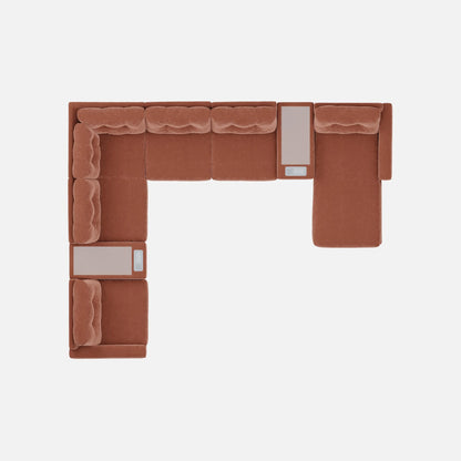 Modular One 8-Piece Sectional Chaise with E-Console