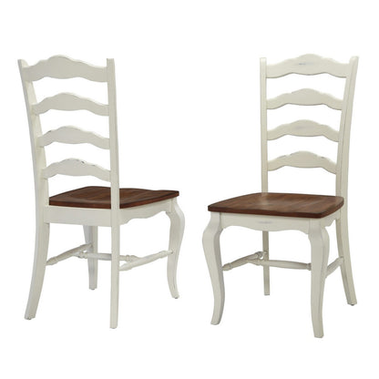 French Countryside Dining Chair Pair White