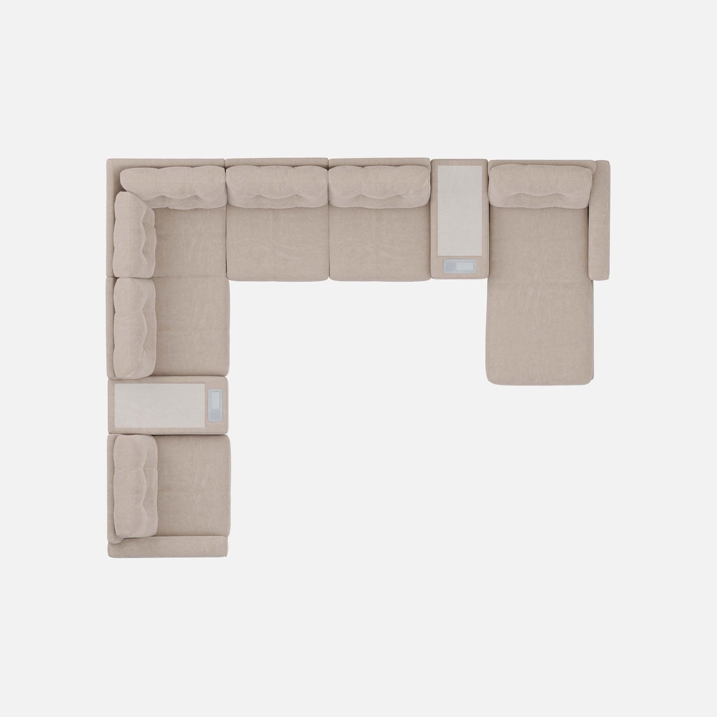 Modular One 8-Piece Sectional Chaise with E-Console