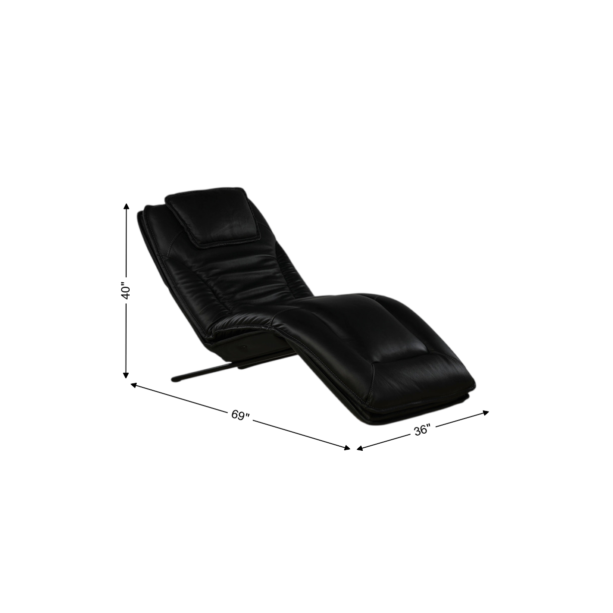 Infinity Lounger Leather Power Reclining Chaise with Audio