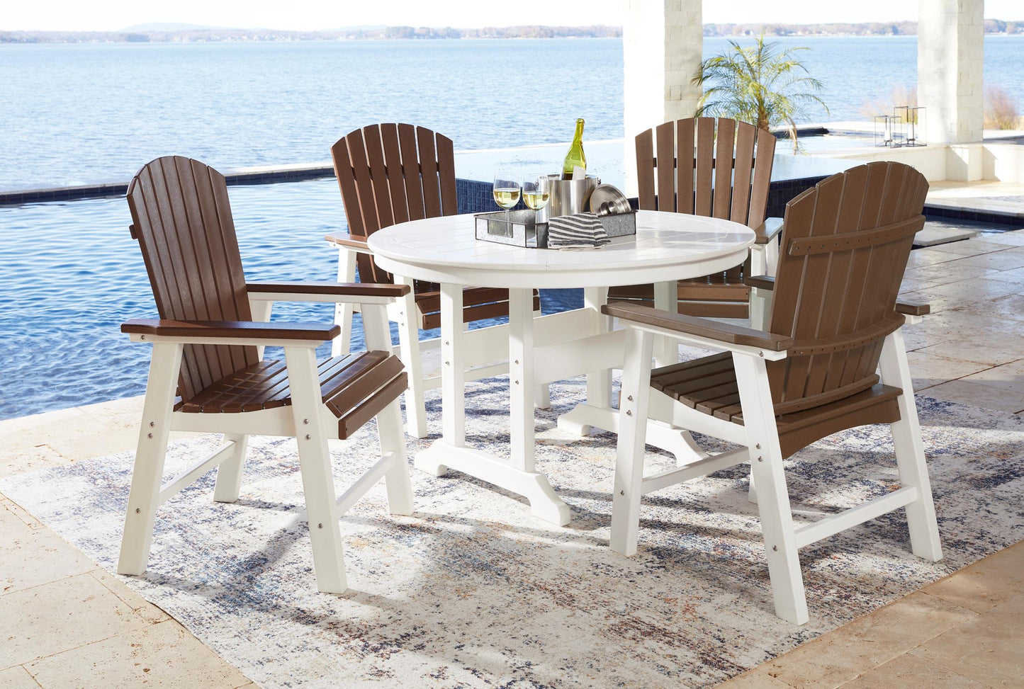 Crescent Luxe Outdoor Dining Table