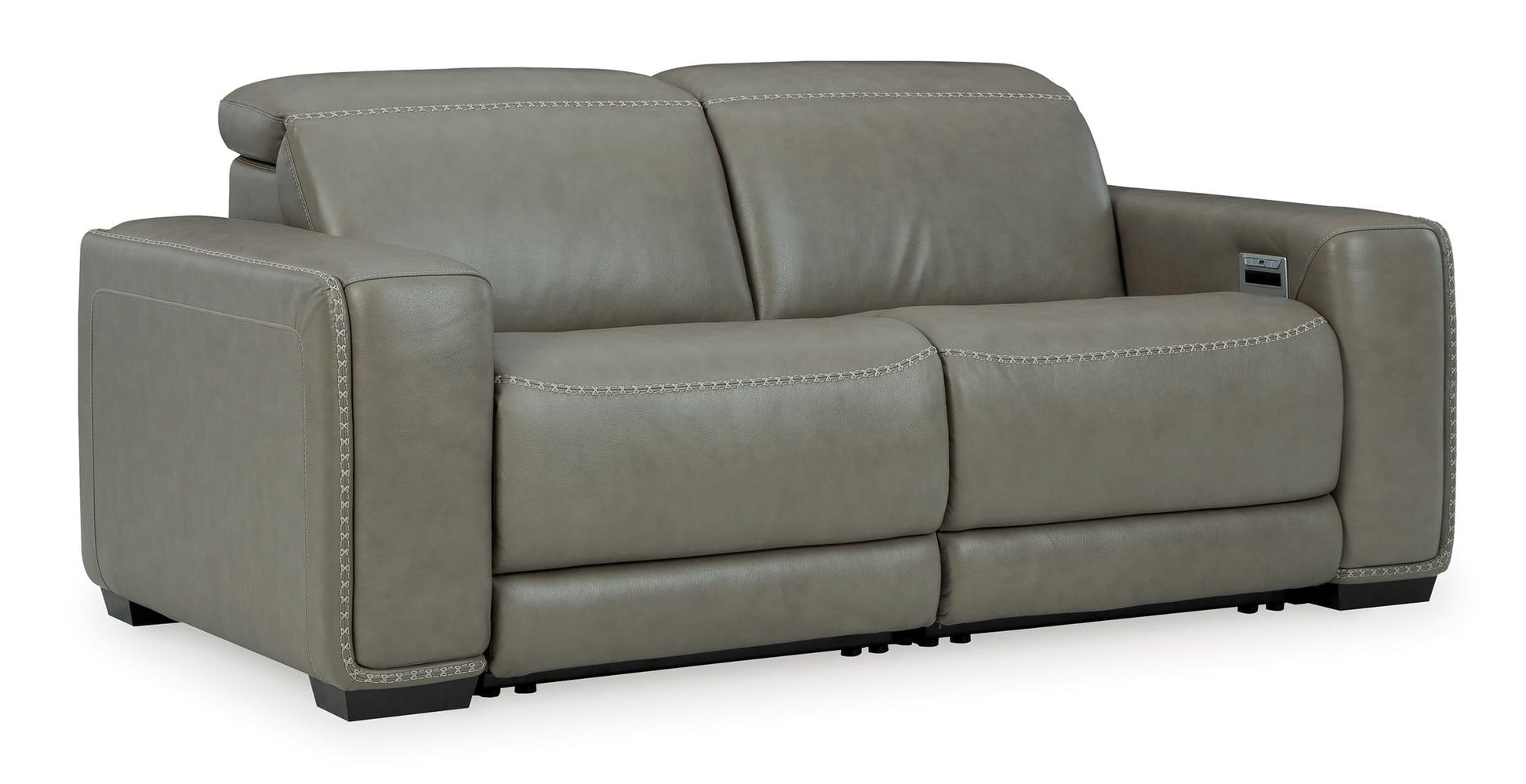 Correze 2-Piece Dual Power Leather Reclining Modular Loveseat