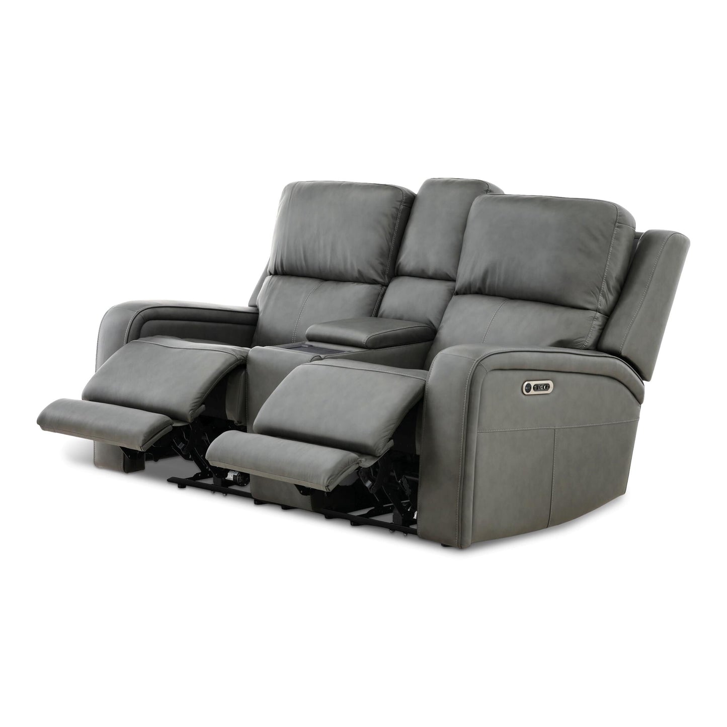 Winslow Leather Power Reclining Console Loveseat