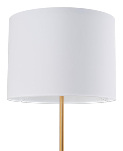 Titan Floor Lamp White & Brass