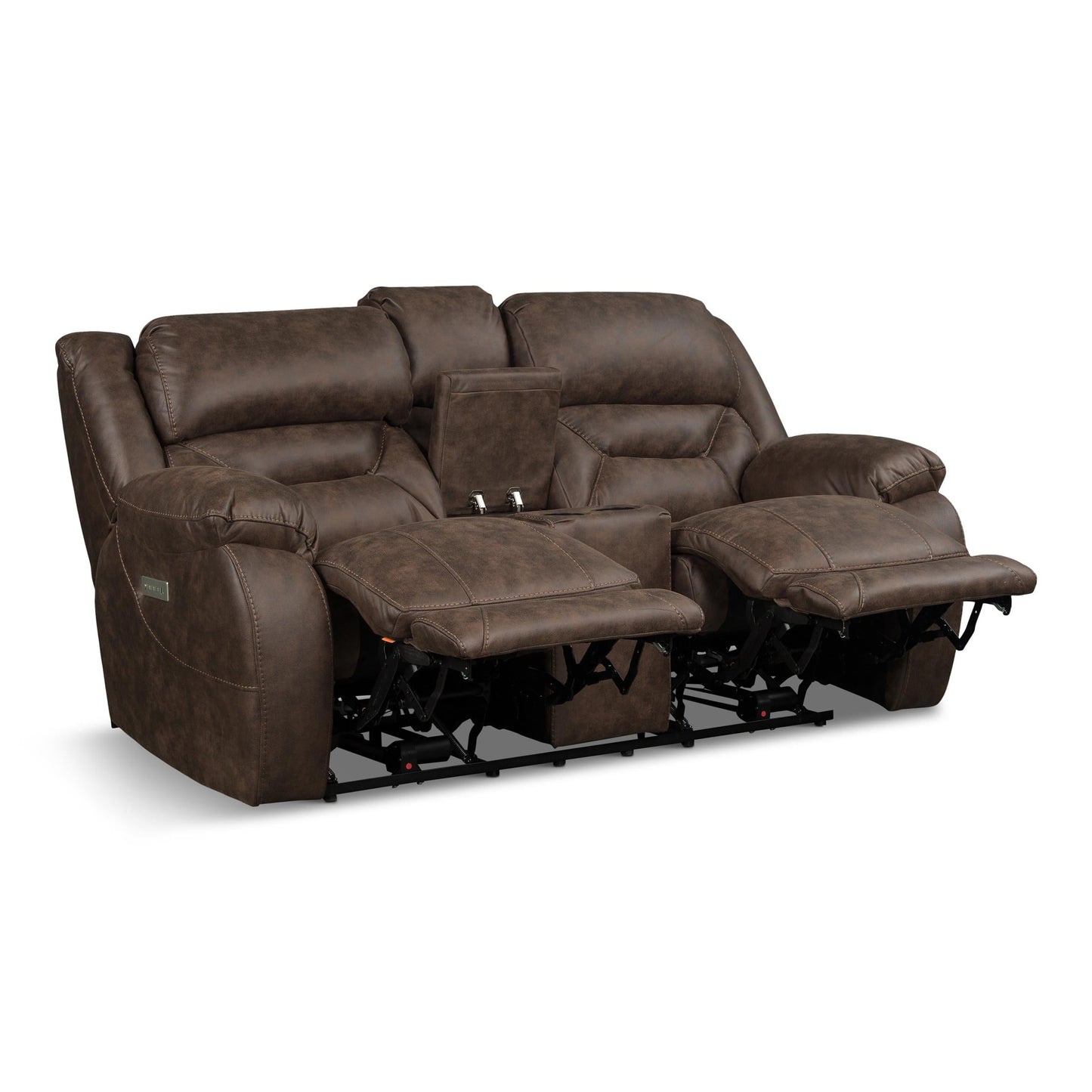 Valor Brown Power Loveseat