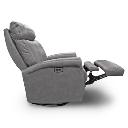 Prescott Grey Power Swivel Glider Recliner