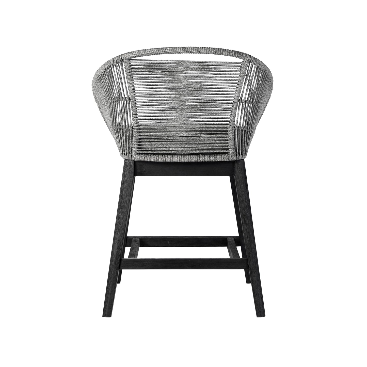 Tutti Frutti Indoor Outdoor Bar Height Bar Stool in Black Brushed Wood