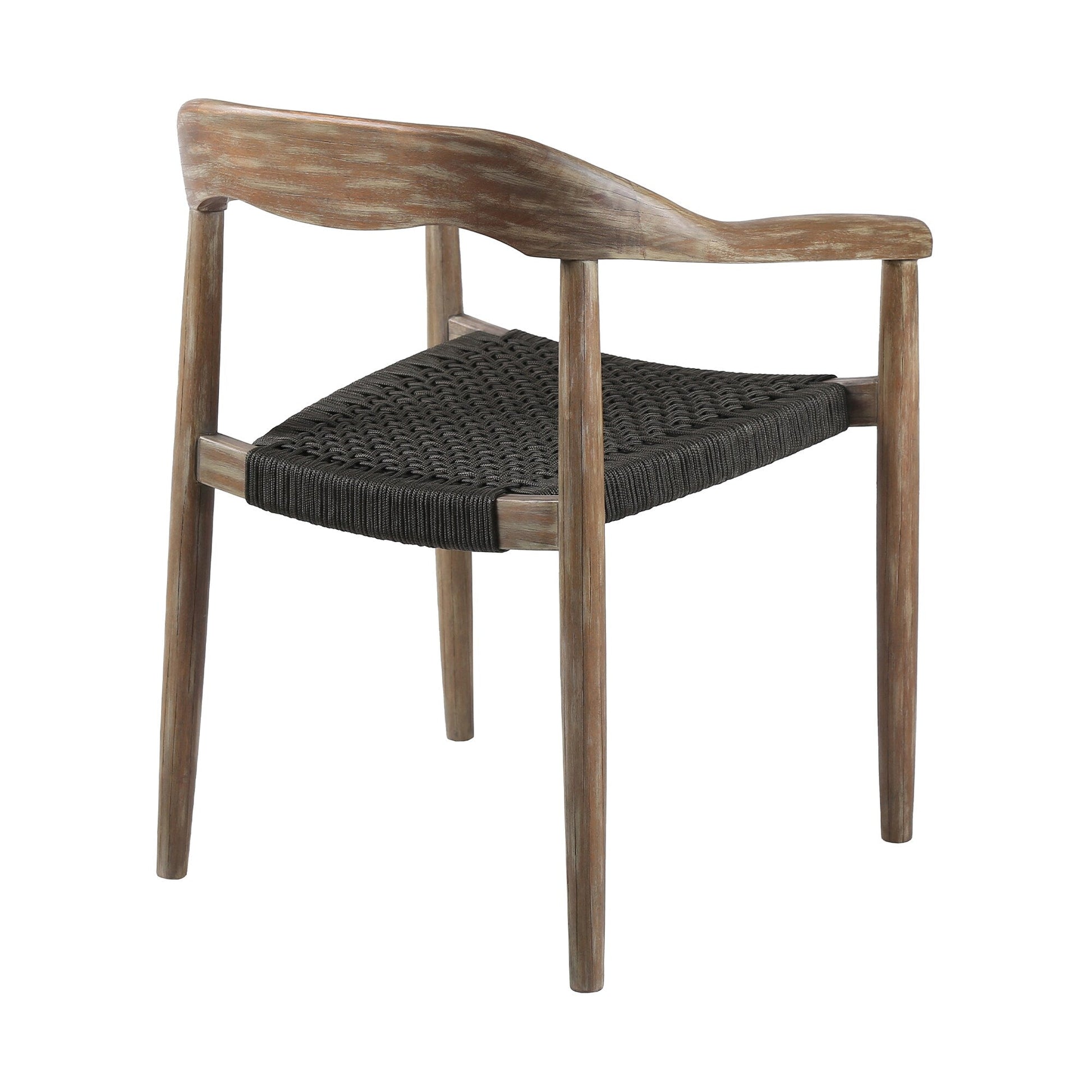 Santo Indoor Outdoor Stackable Dining Chair in Eucalyptus Wood with Ch