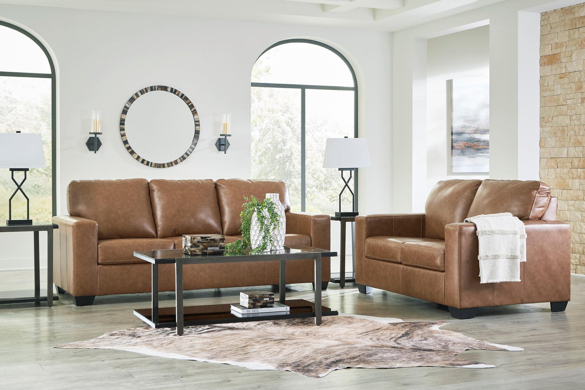 Bolsena Leather Loveseat