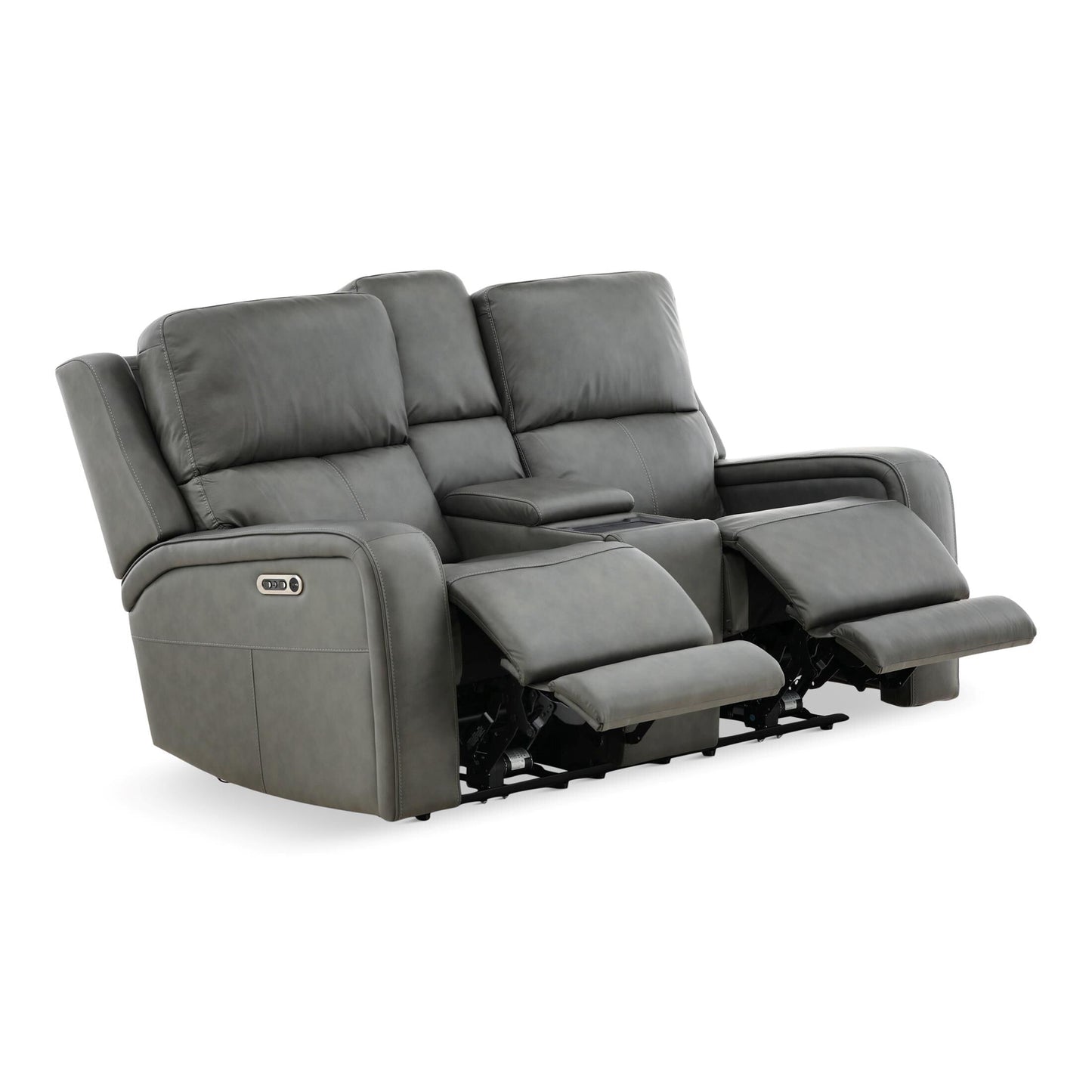 Winslow Leather Power Reclining Console Loveseat