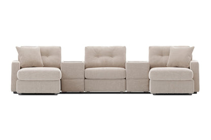 Modular One 5-Piece Theater Sectional with E-Console