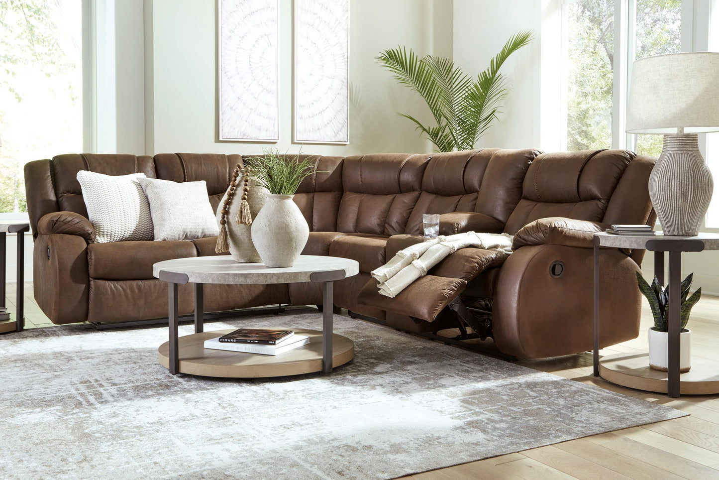 Trail Boys 2-Piece Reclining Sectional with Console