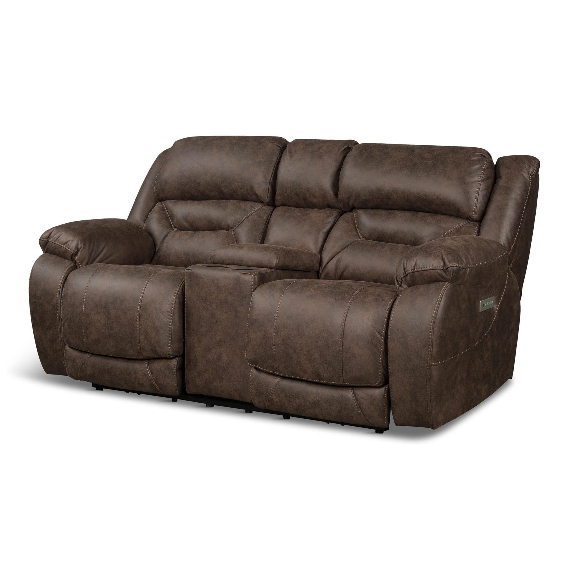 Valor Brown Power Loveseat