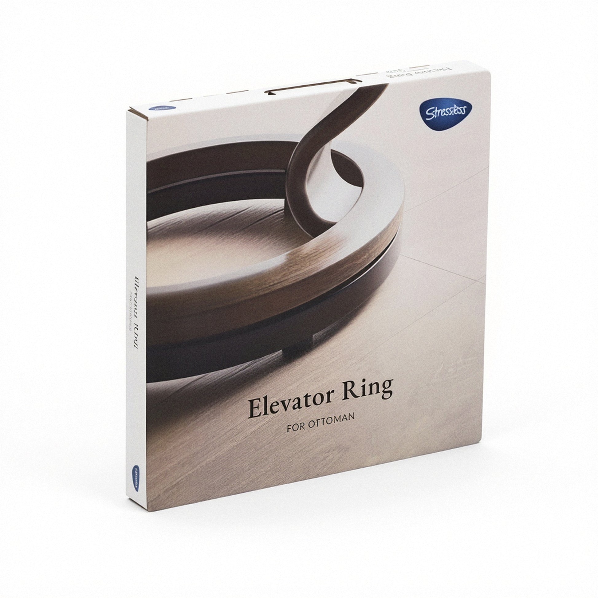 Stressless Elevator Ring for ottoman retail box with product name on front