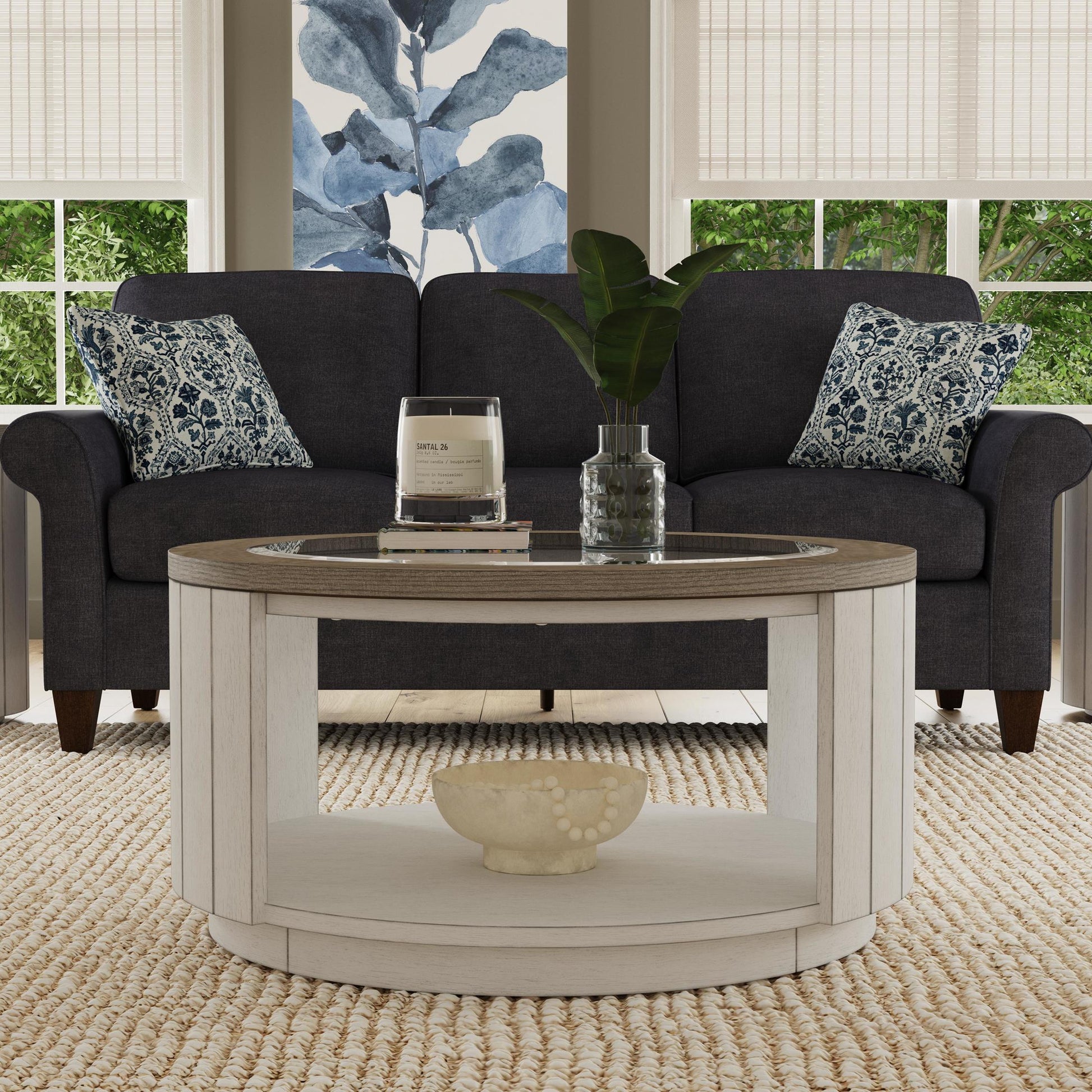 Round Coffee Table w/Casters